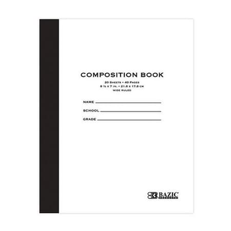 Bazic Products Bazic     20 ct. 8.5 x 7 Manila Cover Composition Book  Case of 24, 24PK 5096